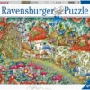 Ravensburger - Floral Mushroom Houses Puzzle 1000 Piece