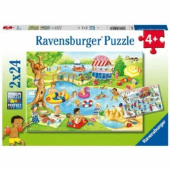 Ravensburger -Swimming At The Lake 2x24 Piece Puzzles