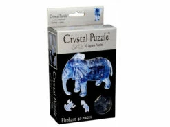 3D Blue Elephant Crystal Puzzle